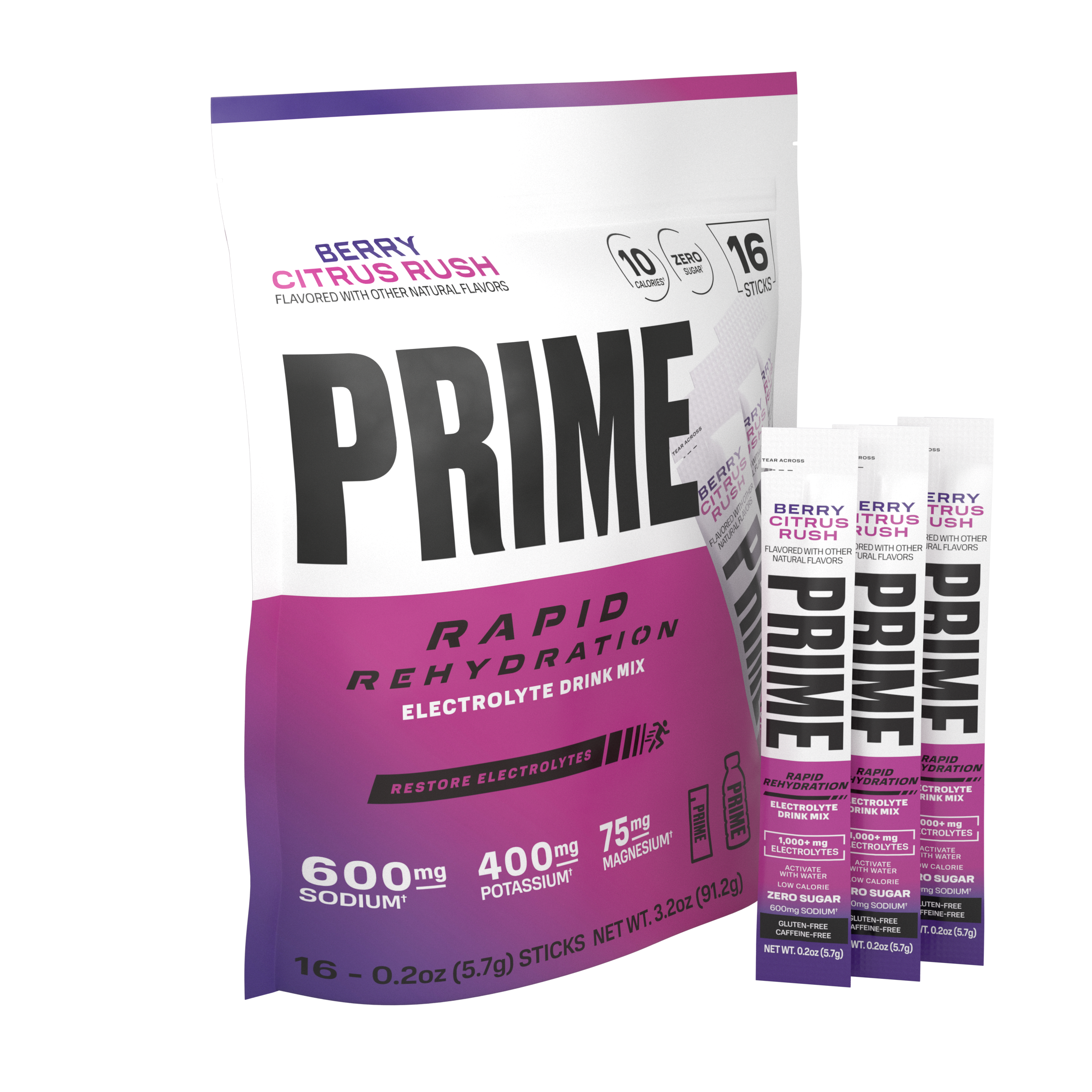 Prime Sitcks Rapid Rehydration Sticks - Berry Citrus Rush - PRIME