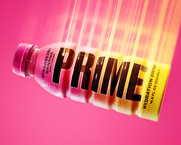 Image of PRIME Hydration bottle in Strawberry Banana Flavor
