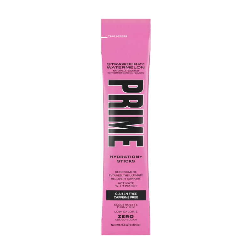 Prime Hydration Sticks now in a Strawberry Watermelon flavor
